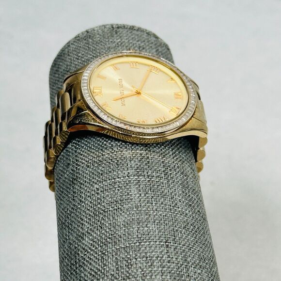 Michael Kors Watch Womens 40mm Crystal Bezel Gold Tone Blake New Battery - Picture 3 of 15